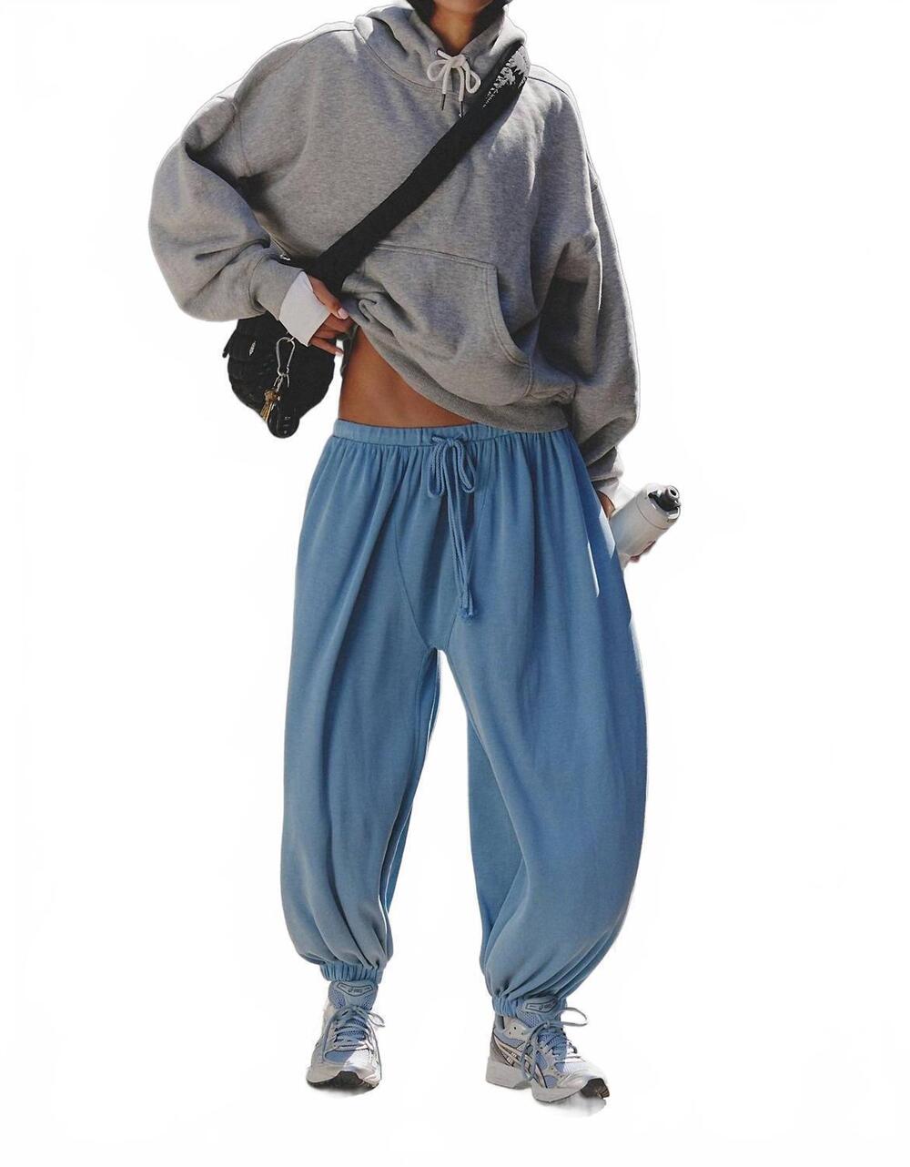 NEW FREE PEOPLE momentum balloon pants in blue moon